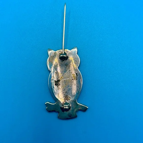 Vintage Native American Owl Brooch - Picture 3 of 4